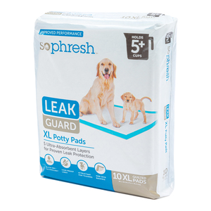 Sophresh Leak Guard Tapetes Ultra Absorbentes X-Grande para Perro, 10 Piezas