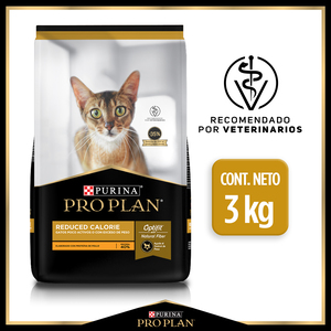 Pro Plan Optifit Reduced Calorie Alimento Seco Light para Gato Adulto Receta Pollo y Arroz, 3 kg