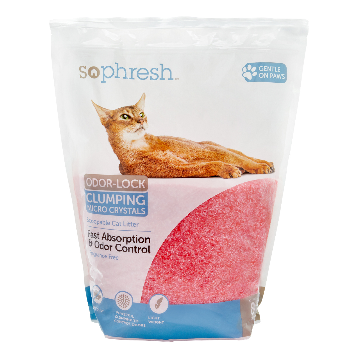Sophresh Arena de Sílice con Micro Cristales Aglutinantes y Control de Olor para Gato, 3.6 kg