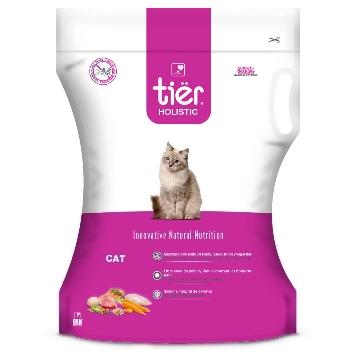 Tiër Holistic Alimento Natural para Gato Adulto Receta Pescado, 2 kg