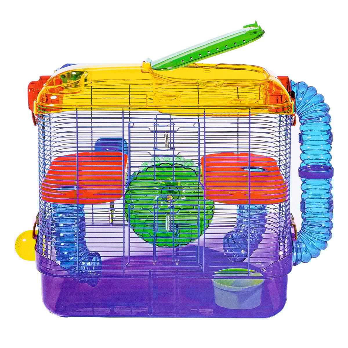 Kaytee CritterTrail Hábitat de 2 Niveles para Pequeñas Mascotas, MultiColor