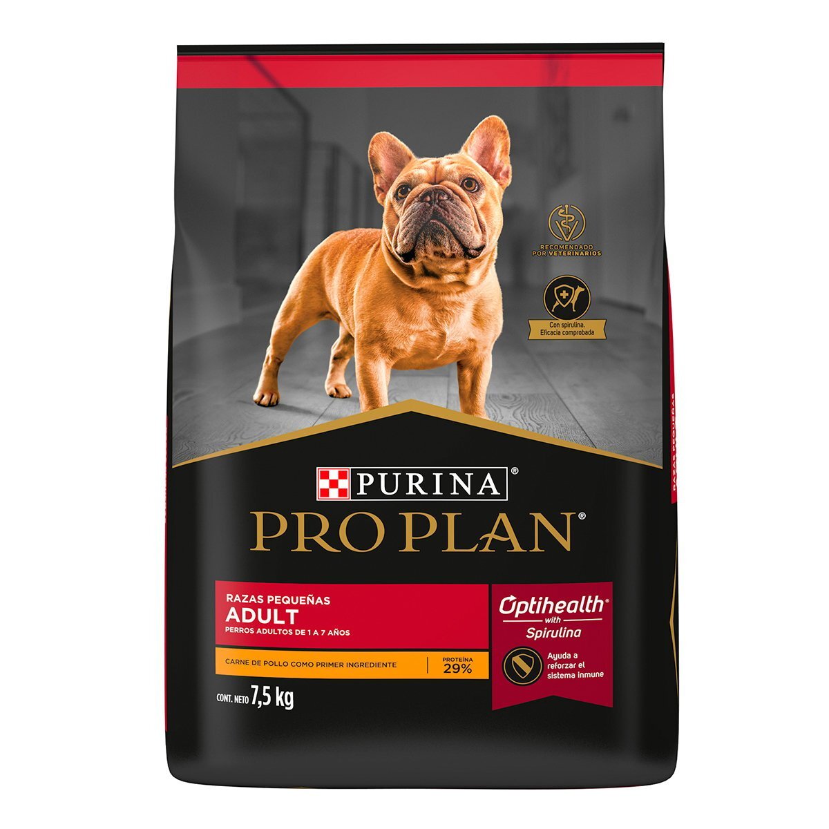 Pro Plan Optihealth Alimento Seco para Perro Adulto Raza Pequeña Receta Pollo, 7.5 kg