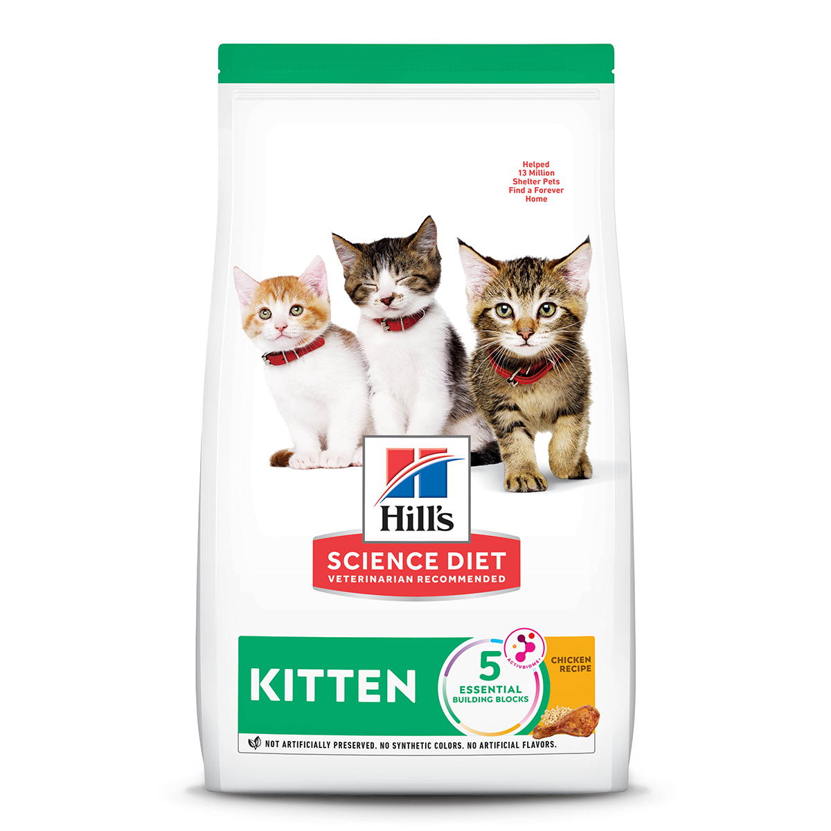 Hill's Science Diet Kitten Alimento Seco para Gatito Receta Pollo, 1.6 kg