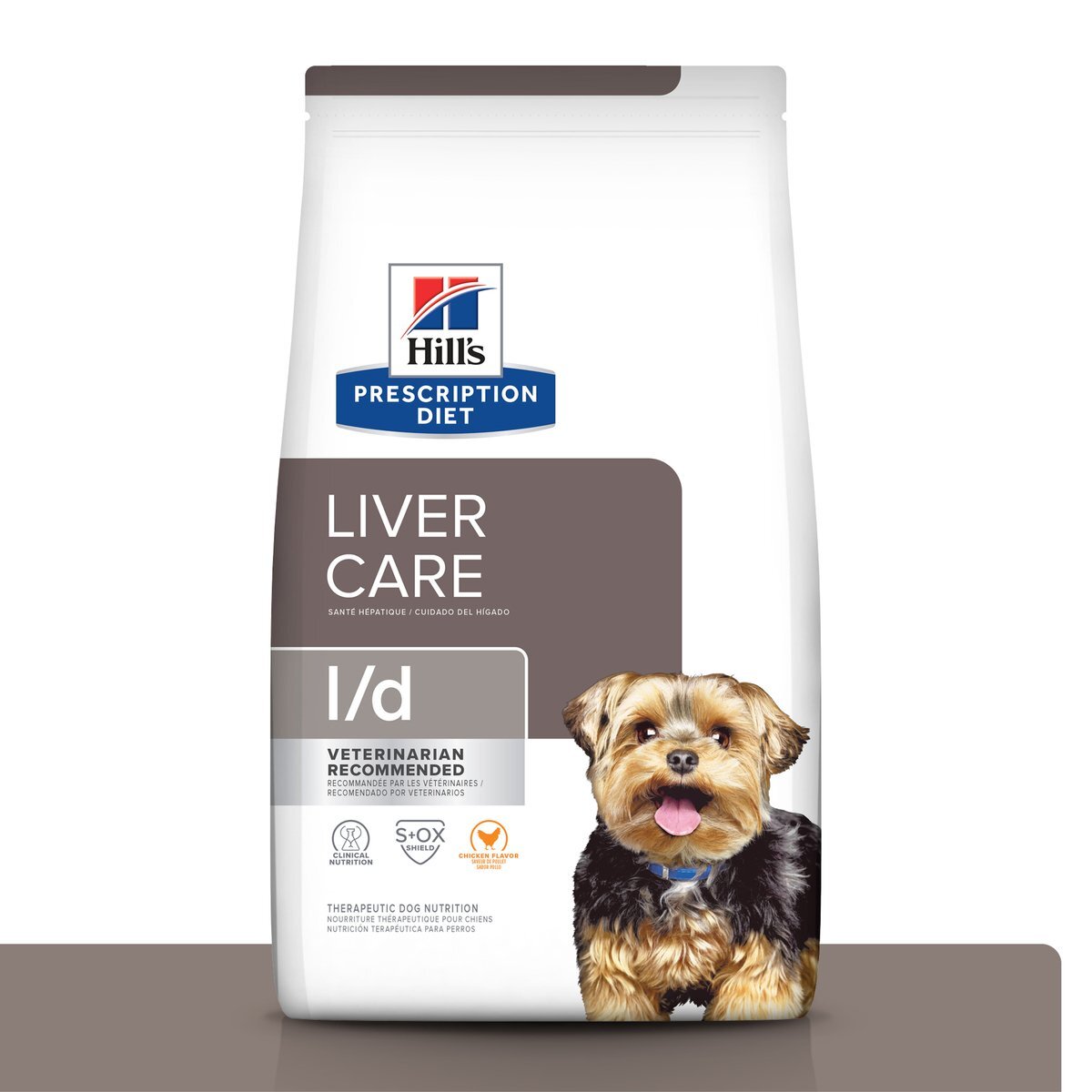 Hill's Prescription Diet l/d Alimento Seco Cuidado Hepático para Perro Adulto Receta Cerdo, 8 kg