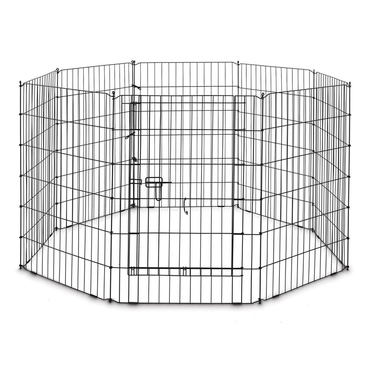 EveryYay Corral de Ejercicio Ajustable de Acero Color Negro para Perro, Mediano