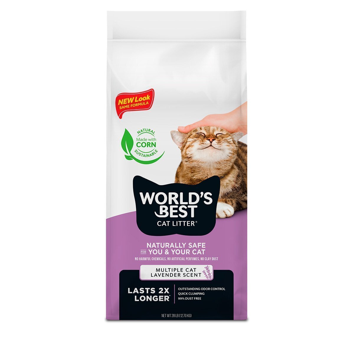 World's Best Lavender Scent Arena Natural Aglutinante Fragancia de Lavanda para Hogares Multigato, 12.7 kg