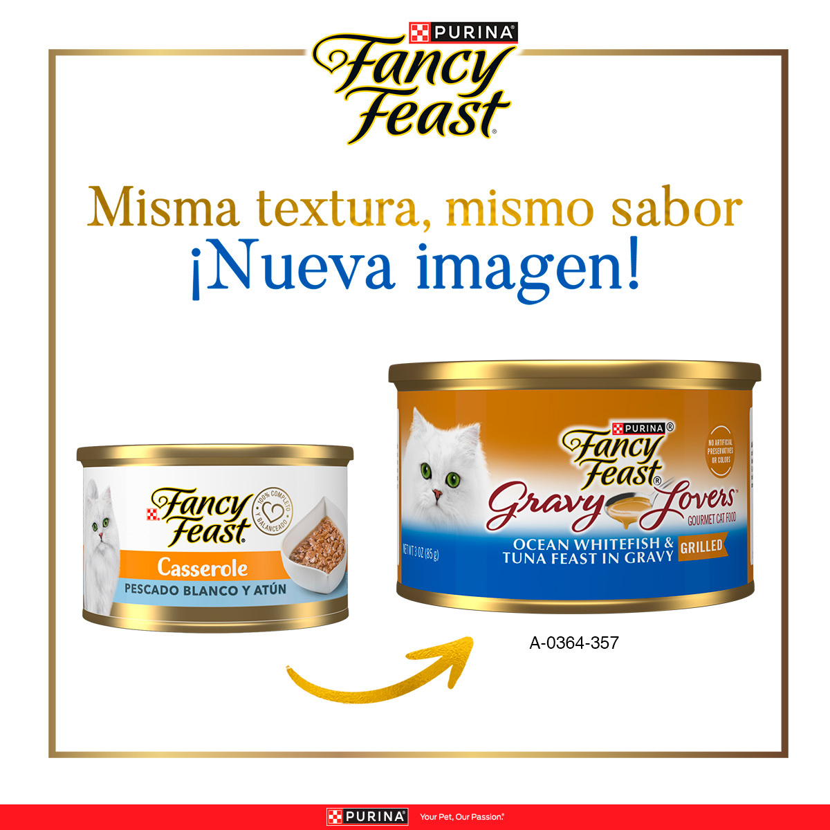 Fancy Feast Casserole Alimento Húmedo para Gato Receta de Pescado Blanco y Atún, 85 g
