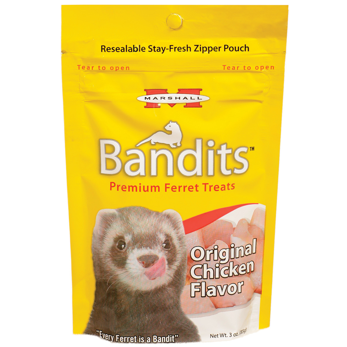 Marshall Pet Bandits Bocadillos Premio Sabor a Pollo para Hurón, 85 g
