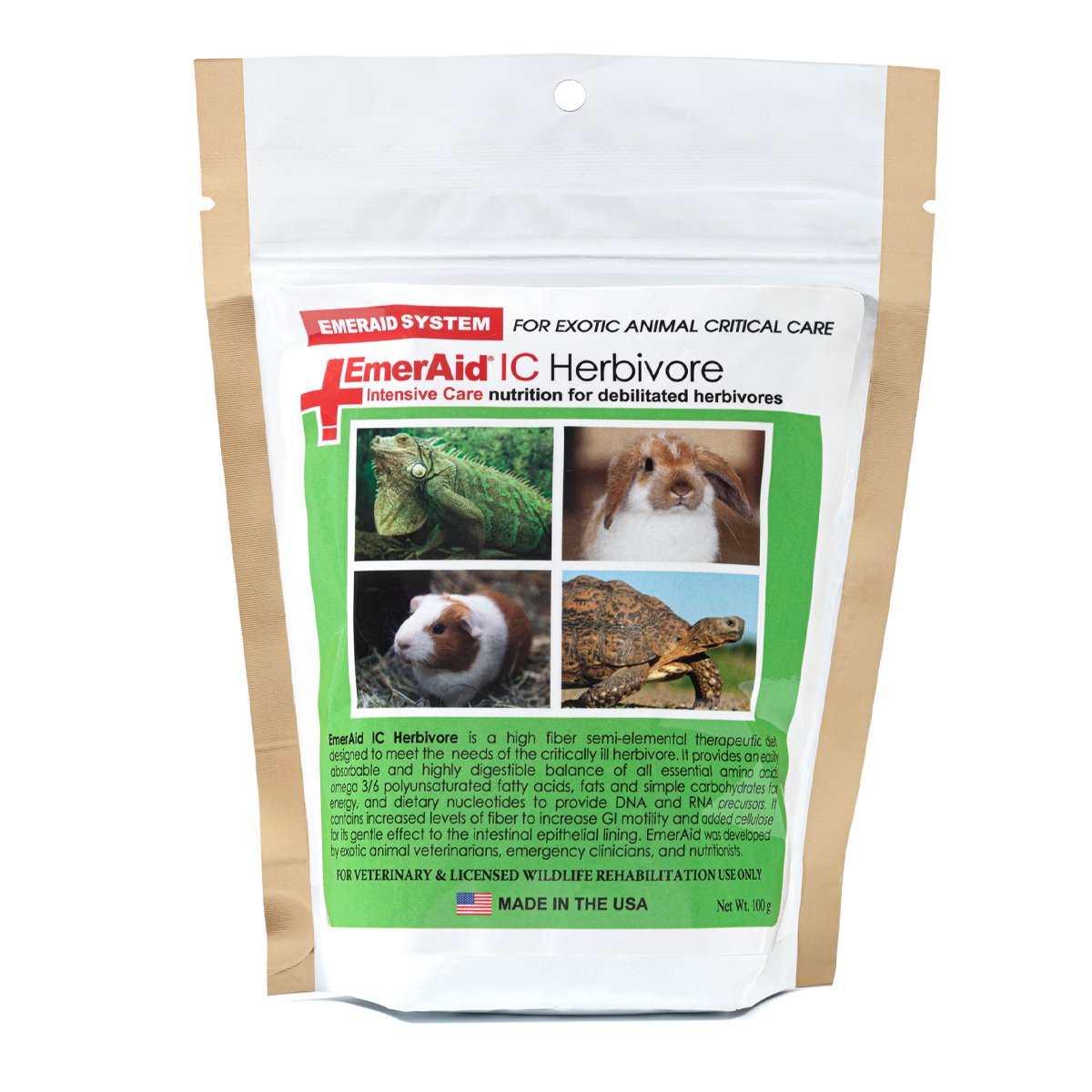 Emeraid Alimento In Care Herbívora Suplemento de Cuidados Intensivos para Animales Herbívoros, 100 g