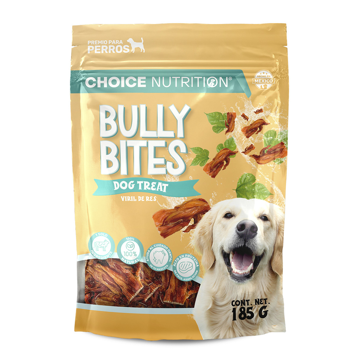 Choice Nutrition Bully Bites Premios de Viril de Res para Perro Adulto, 185 g