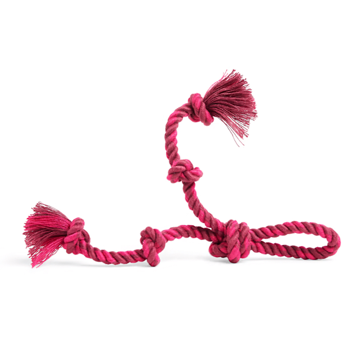 Leaps & Bounds Juguete de Cuerda con 3 Nudos y Asa para Perro, Mediano