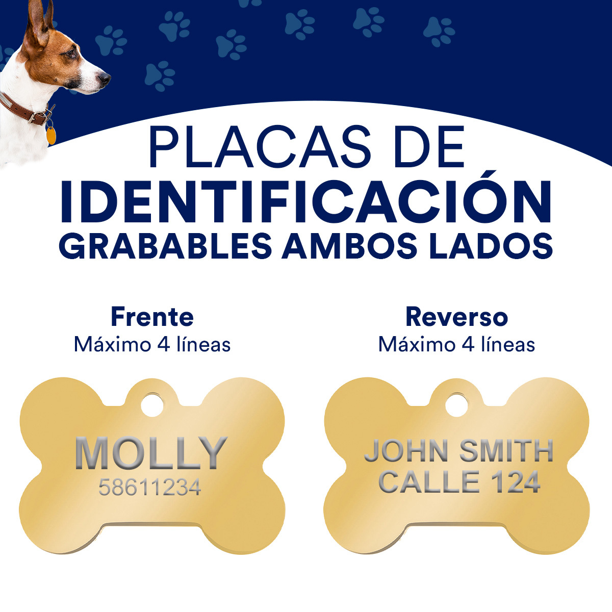 Hillman Group Placa de Identificación Grabable Hueso Dorado para