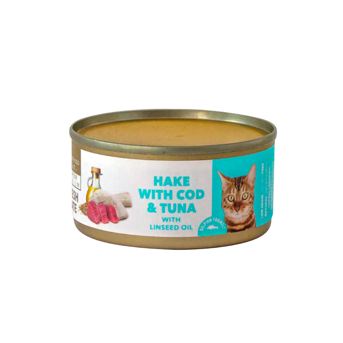 Amity Alimento Húmedo Natural para Gato Adulto Esterilizado Receta Merluza, Bacalao y Atún, 80 g