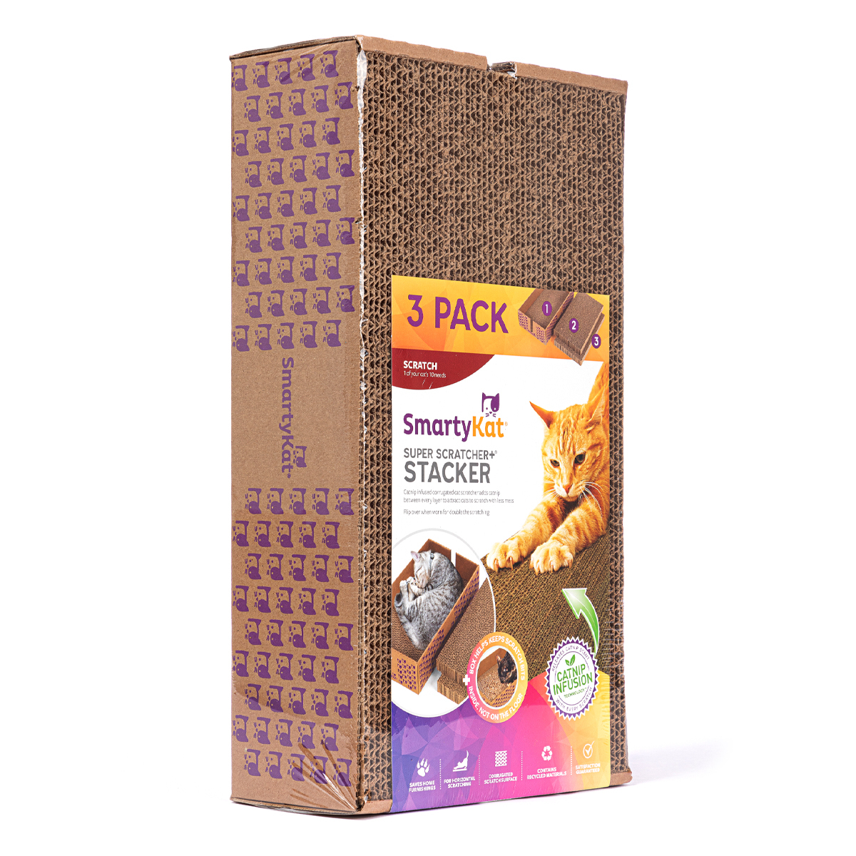 SmartyKat Scratch Set de Rascadores de Cartón con Catnip para Gato ...