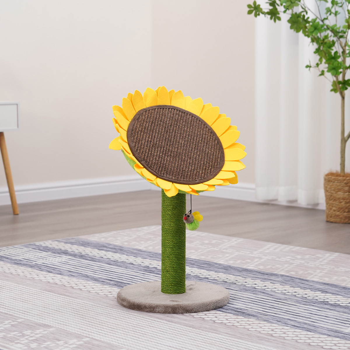 Petpals Rascador con Diseño de Girasol para Gato, 1 Pieza