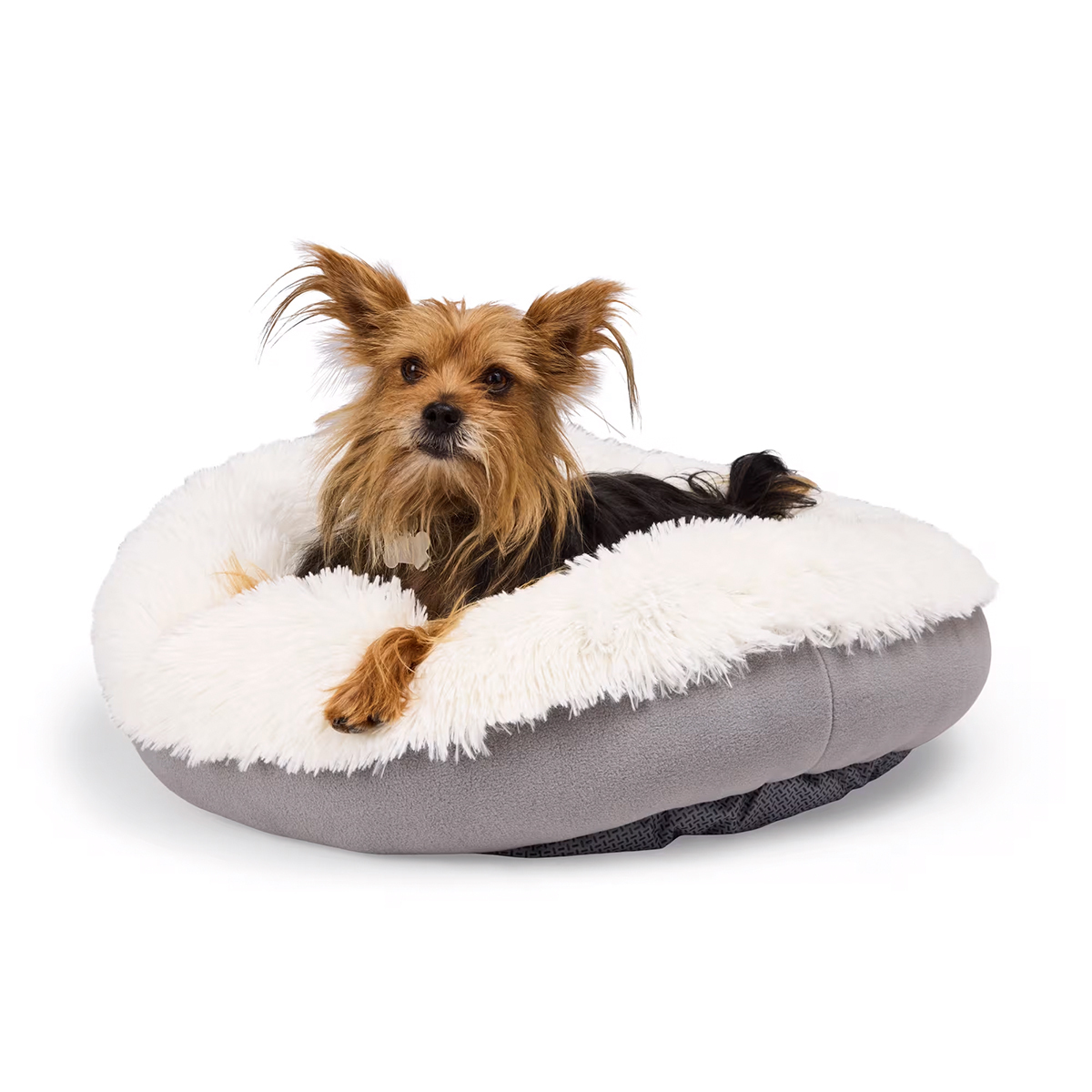 EveryYay Cama Circular con Bordes Altos Color Gris para Perro