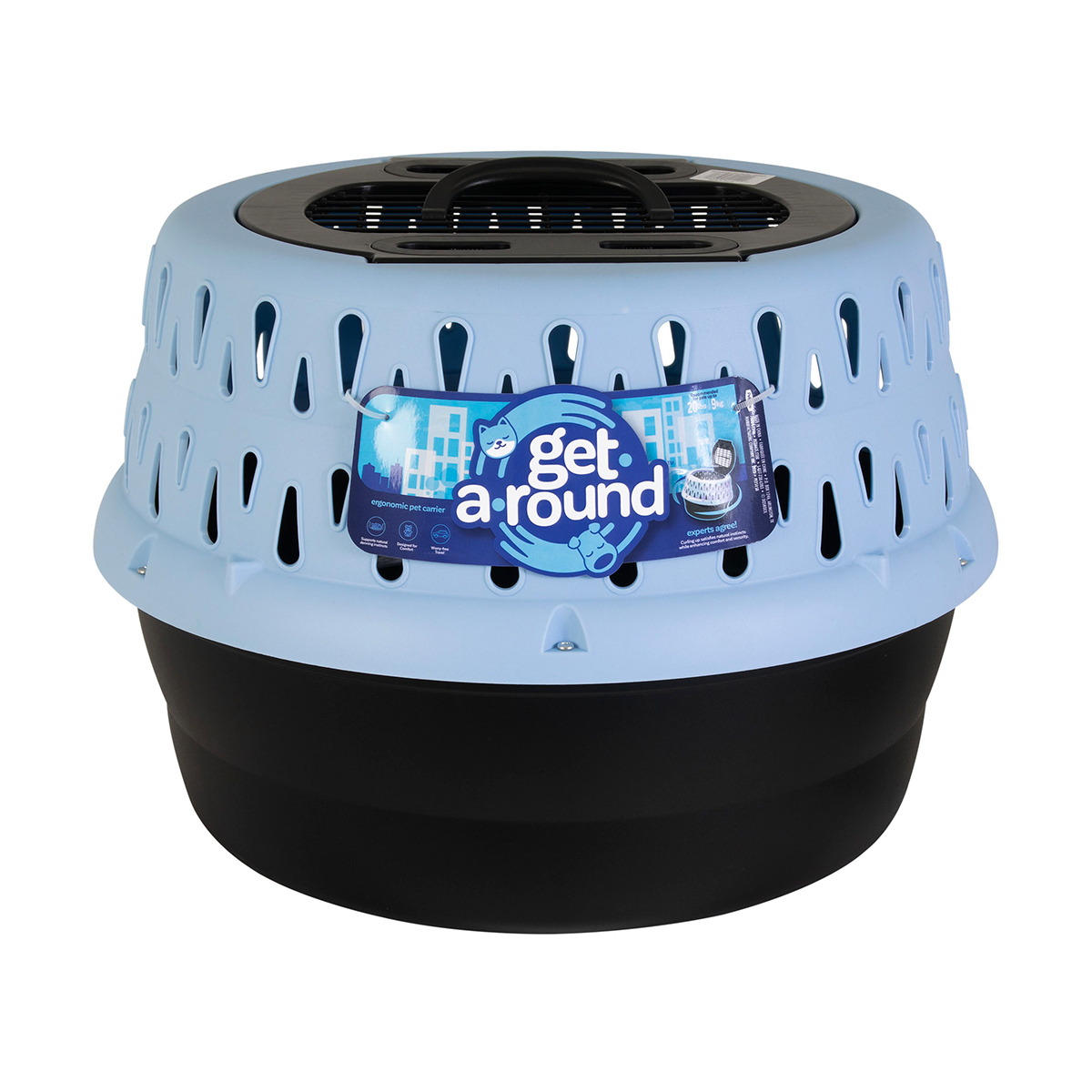 Petmate Transportadora Rígida Redonda Get Arround para Perro o Gato, Chica