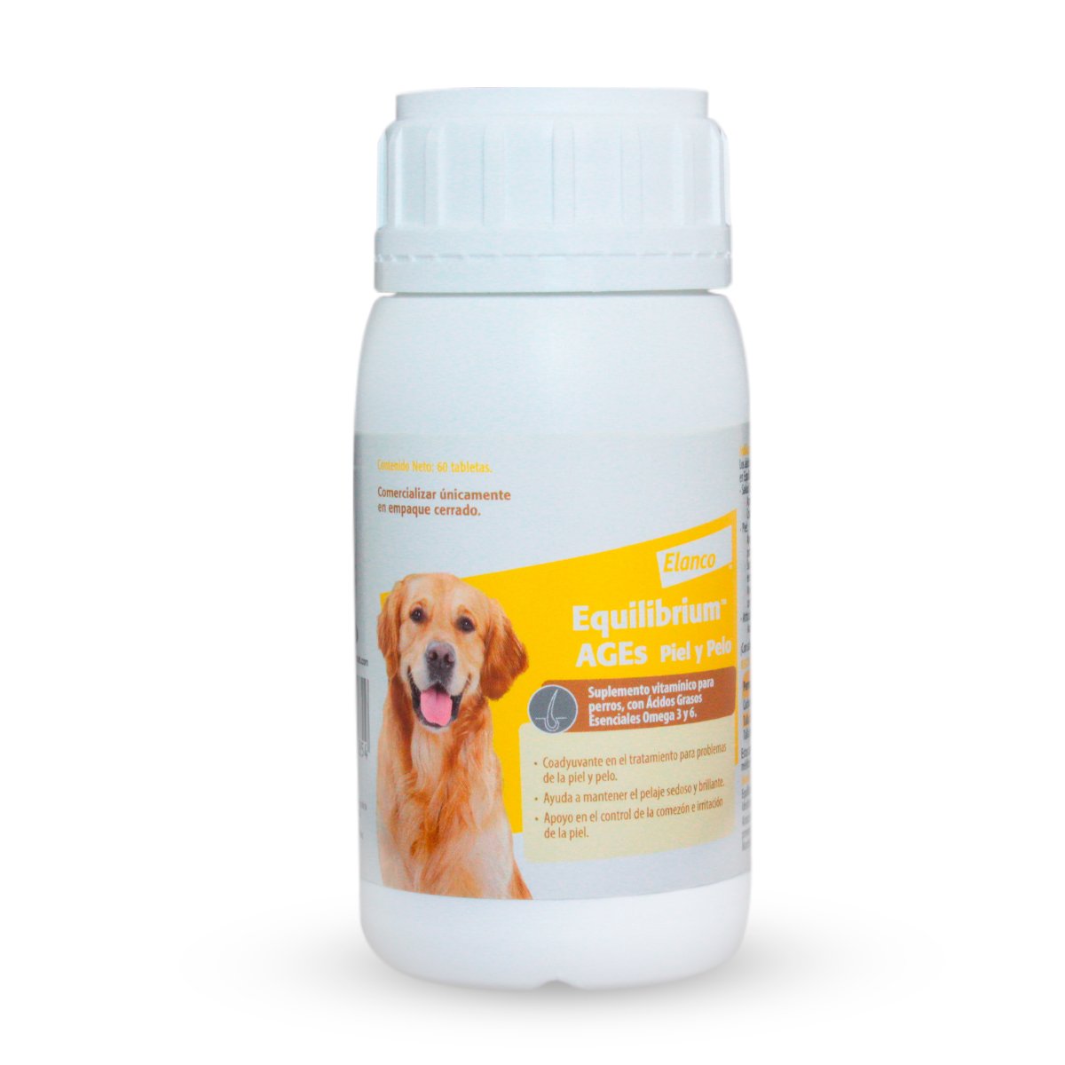 Equilibrium Ages Suplemento Vitamínico con Omegas 3 y 6 para Piel y Pelo para Perro, 60 Tabletas