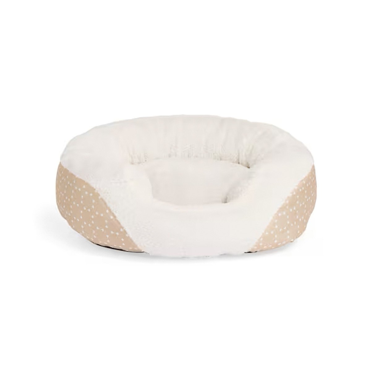 EveryYay Cama Ovalada Borde Alto Diseño Polka Rosa para Perro