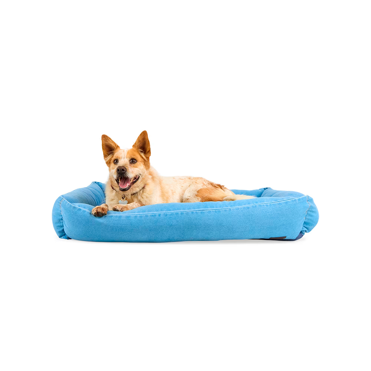 Reddy Cama Ortopédica Rectangular de Mezclilla para Perro, Grande