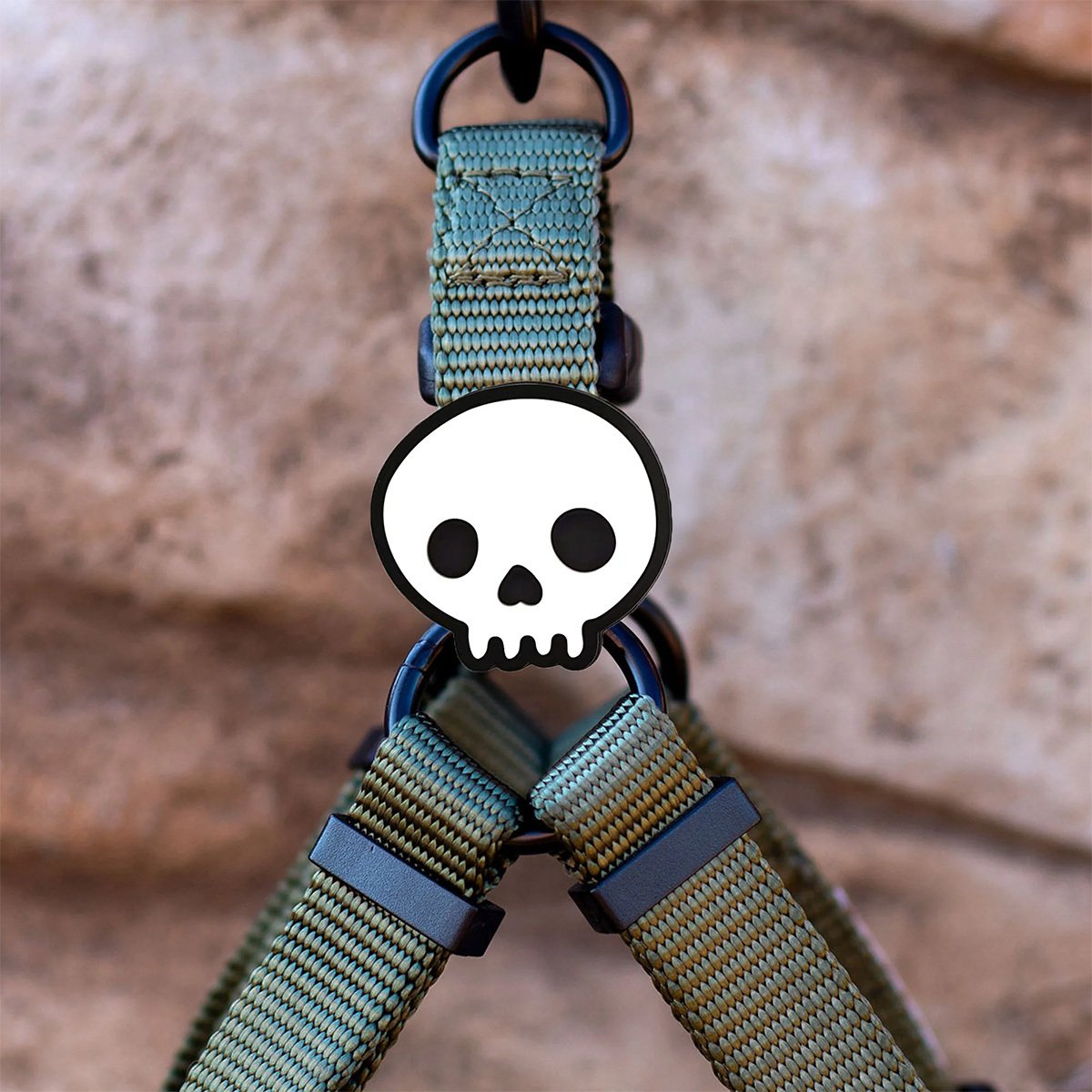 Jiby Charm para Personalizar Arnés Collar o Correa Diseño Calaverita Rockera, 1 Pieza