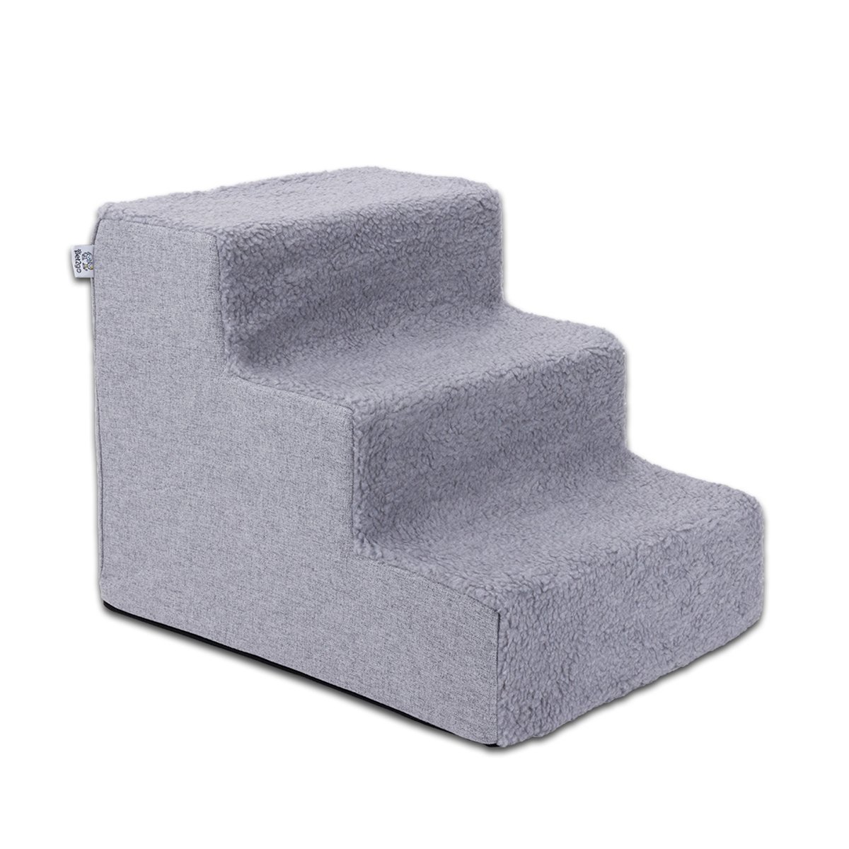 Pet2go Escalera de Espuma de Poliuretano de Alta Densidad para Mascotas, 3 Peldaños