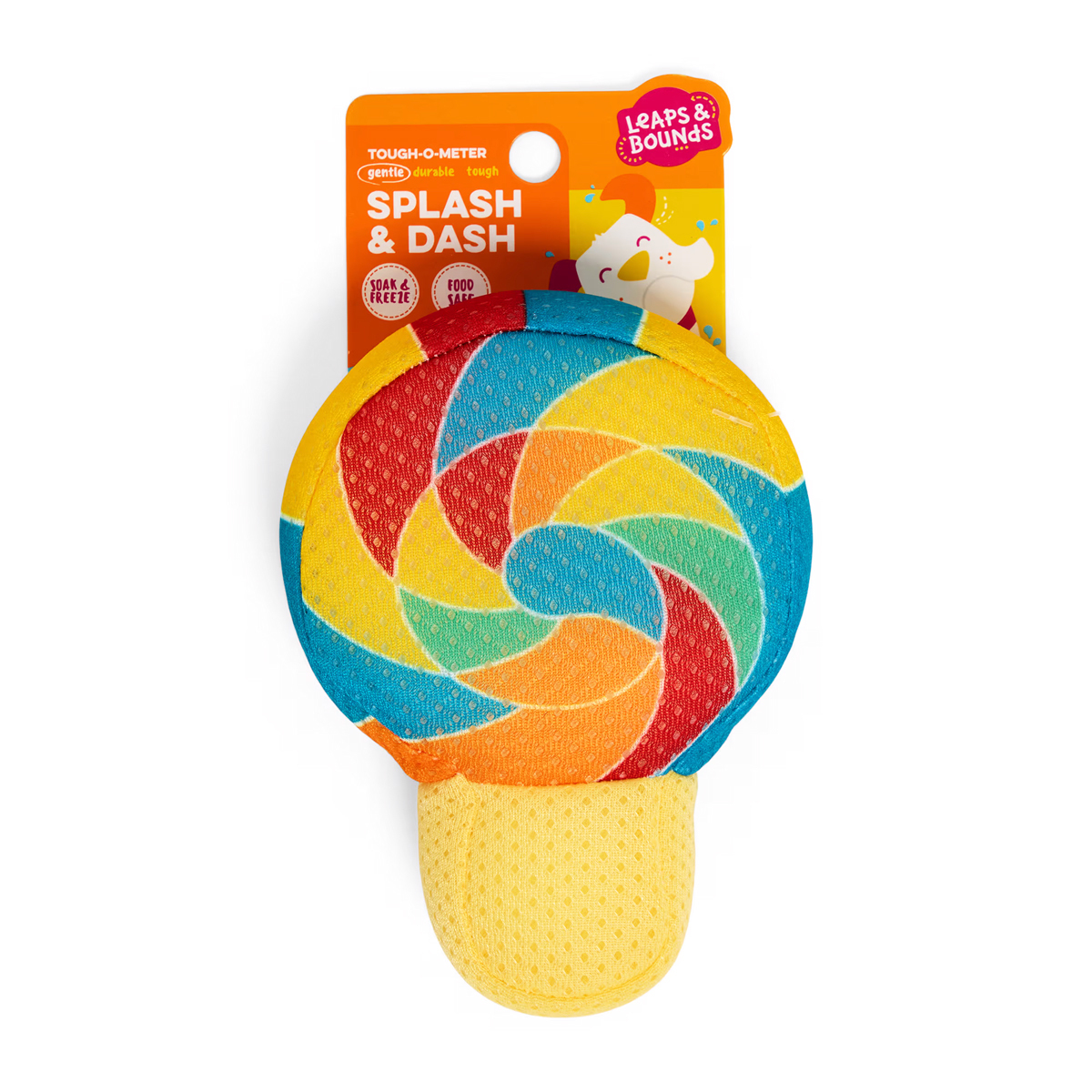 Leaps & Bounds Juguete Congelable con Squeaker Diseño Paleta de Dulce para Perro, Chico