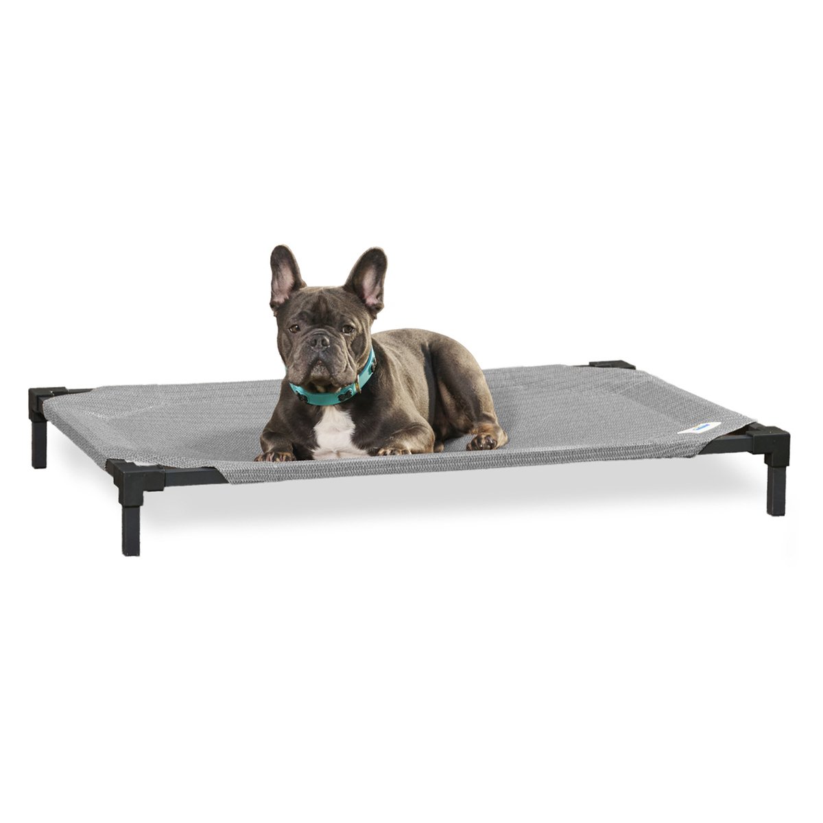 Coolaroo Cama Elevada con Tela Refrescante Color Gris para Perro