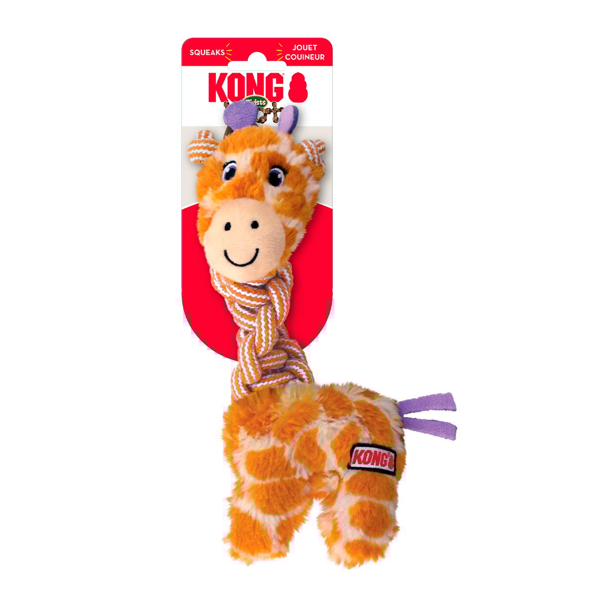 Kong Twists Knots Animales de Peluche con Cuerda para Perro, Chico/Mediano