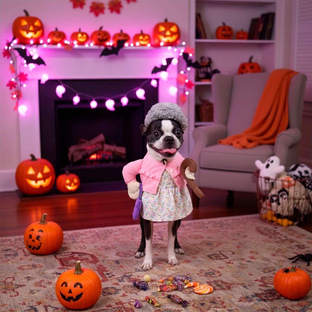 Bootique Halloween Disfraz Abuelita para Perro, Chico