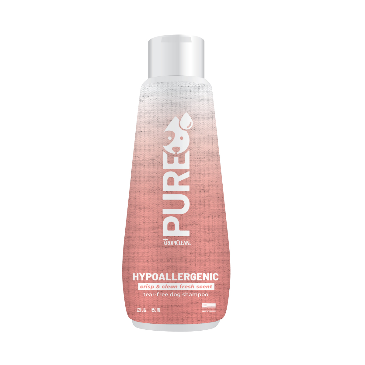 H R 650 Pure Tropiclean Crisp & Clean Shampoo Hipoalergénico para Perro y Gato ...