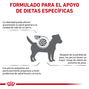 Royal Canin Veterinary Diet Alimento Seco Soporte de Saciedad para Perro Adulto Raza Pequeña, 3 kg