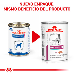 Royal Canin Veterinary Diet Alimento Húmedo Soporte Renal E para Perro Adulto Receta Paté, 385 g
