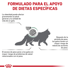 Royal Canin Veterinary Diet Alimento Seco Soporte de Saciedad para Gato Adulto, 1.5 kg