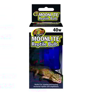 Zoo Med Moonlite Bombilla Luz de Luna para Reptiles, 40 Watts Zoo Med Moonlite Bombilla Luz de Luna para Reptiles, 40 Watts