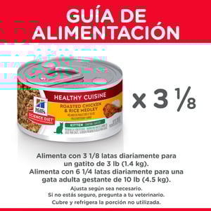 Hill's Science Diet Healthy Cuisine Alimento Húmedo Estofado para Gatito Receta Pollo, 79 g
