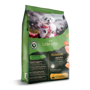 Lideratto Alimento Natural Holístico para Perro Adulto Raza Pequeña Receta Pollo y Salmón, 8 kg