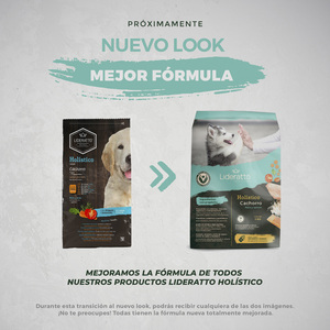 Lideratto Alimento Natural Holístico para Cachorro Raza Mediana/Grande Receta Pollo y Salmón, 2 kg
