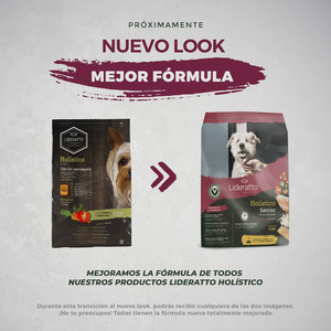 Lideratto Alimento Natural Holístico para Perro Senior Raza Pequeña Receta Pollo y Salmón, 2 kg