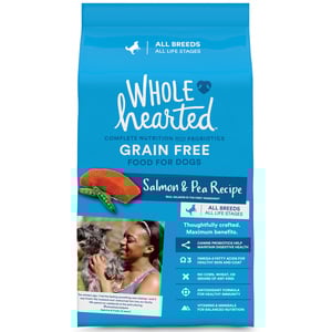 WholeHearted Libre de Granos Alimento Natural para Perro Todas las Edades Receta Salmón y Chícharo, 11 kg WholeHearted Libre de Granos Alimento Natural para Perro Todas las Edades Receta Salmón y Chícharo, 11 kg