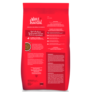 WholeHearted Libre de Granos Alimento Natural para Perro Todas las Edades Receta Res y Chícharo, 11.3 kg