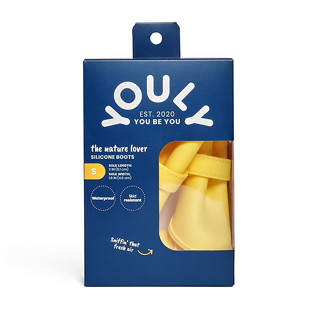 Youly The Nature Lover Botas de Silicón Color Amarillo para Perro, Chico