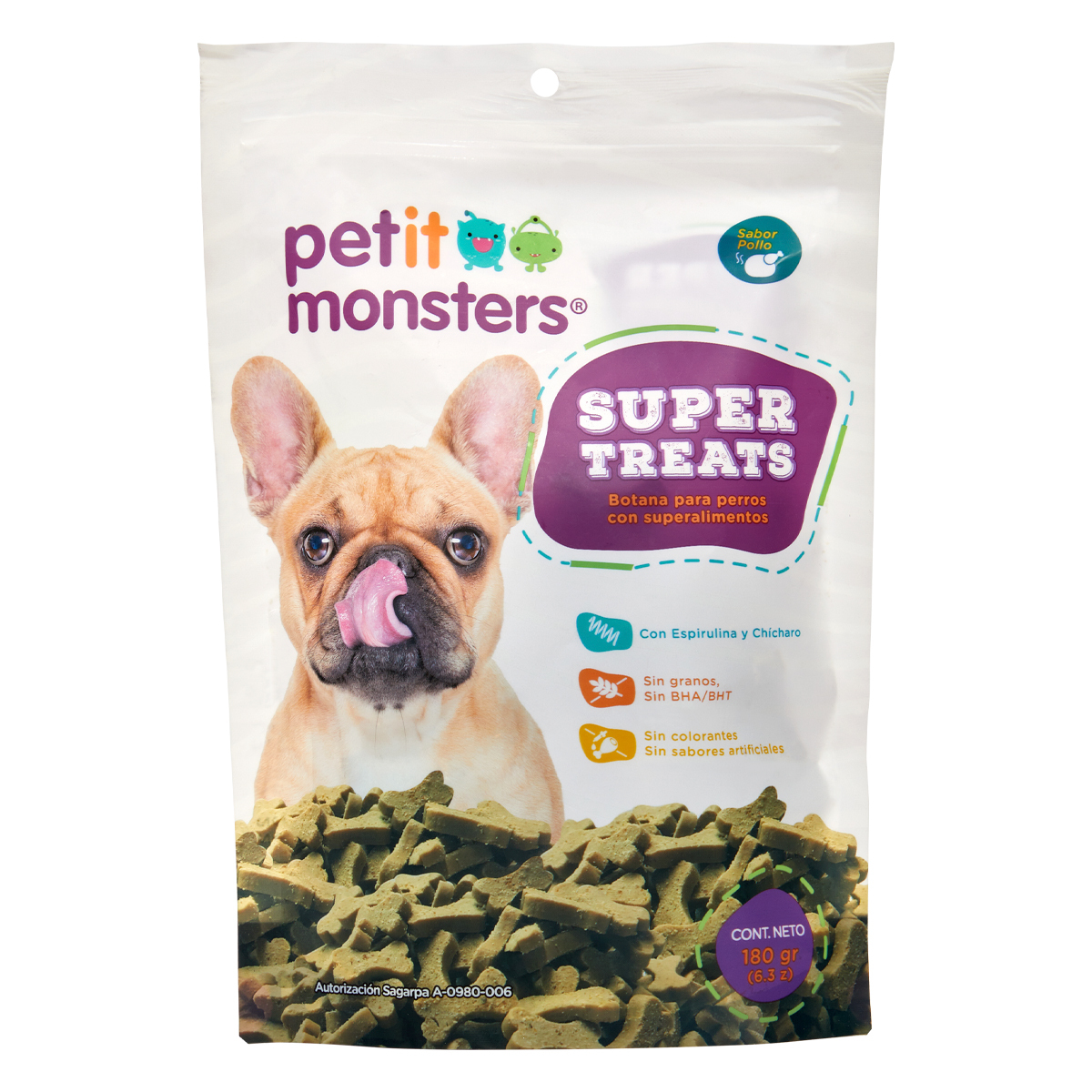 Petit Monsters Super Treats para Perro, 180 g