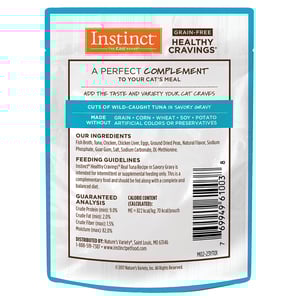 Instinct Healthy Cravings Topping Natural para Gato Receta Atún, 85 g