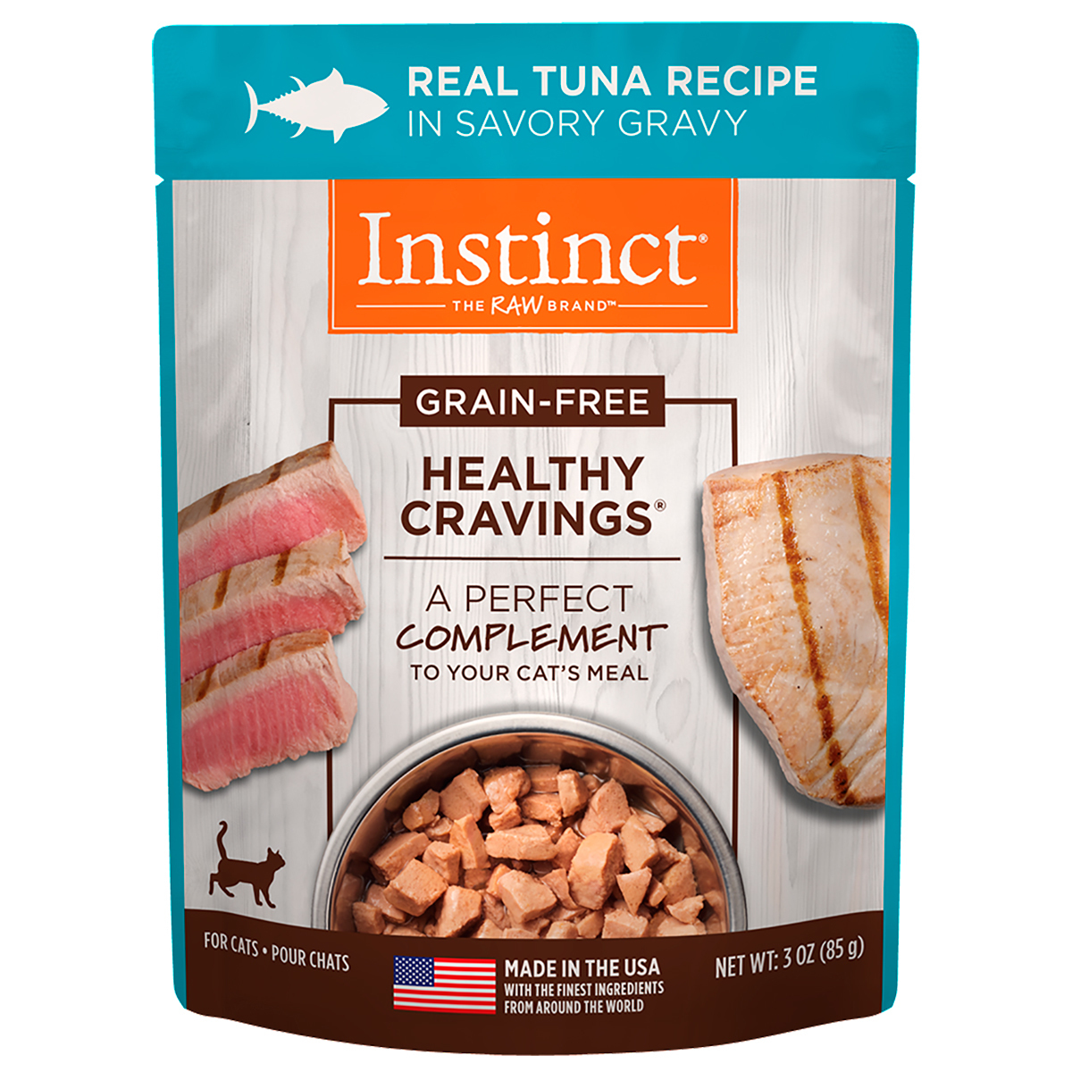 Instinct Healthy Cravings Topping Natural para Gato Receta Atún, 85 g
