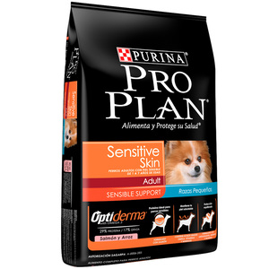 Pro Plan Optiderma Sensitive Skin Alimento Seco para Perro Adulto Raza Pequeña Receta Salmón y Arroz, 7.5 kg