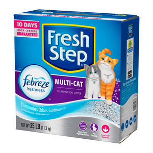 Fresh Step Multi-Cat Arena de Arcilla Aglutinante con Esencia para Hogares Multi-Gato, 11.3 kg