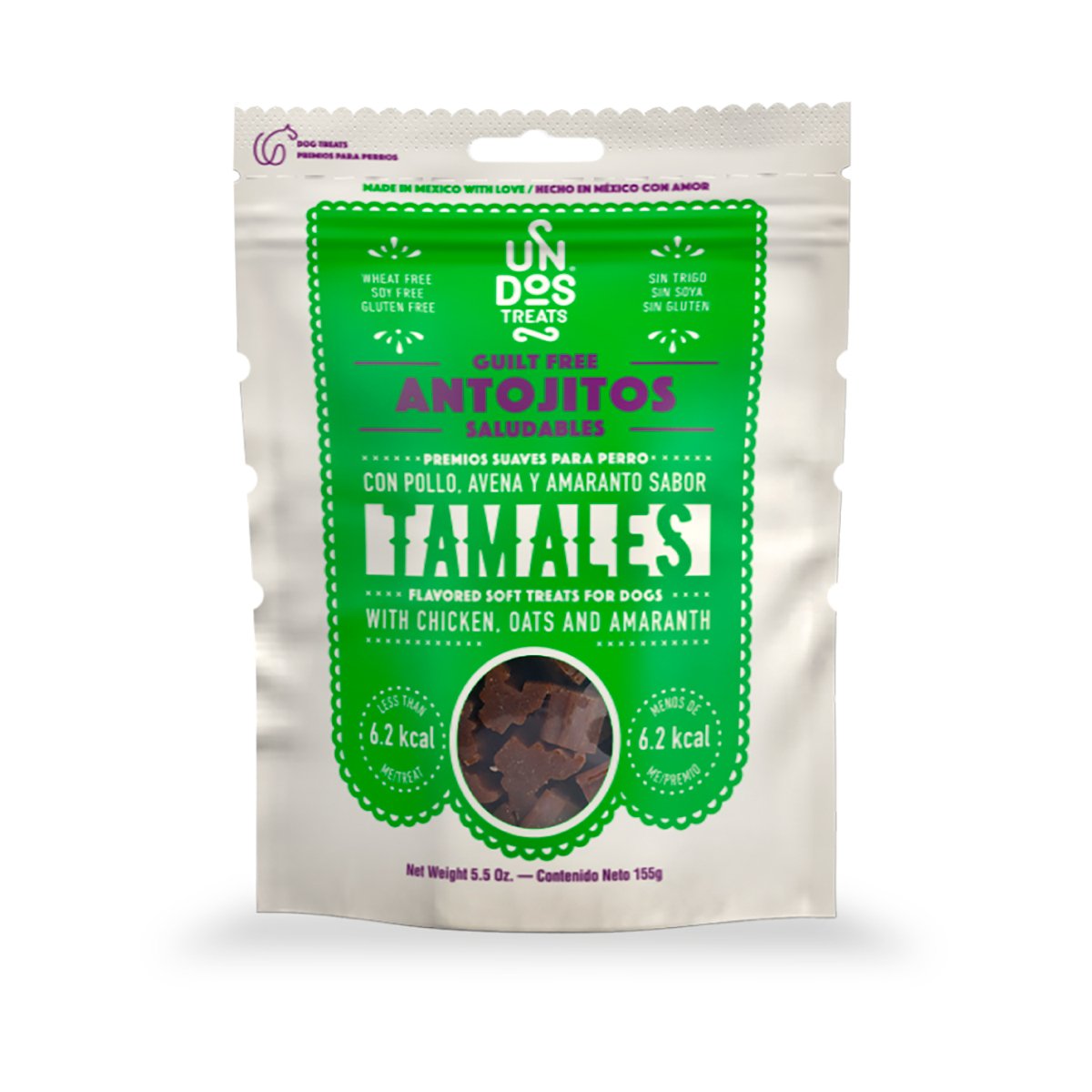 Un Dos Treats Premio Sabor Tamales para Perro, 155 g