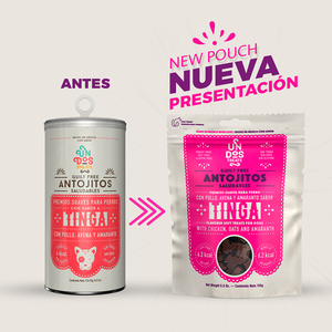 Un Dos Treats Premio Sabor Tinga para Perro, 155 g