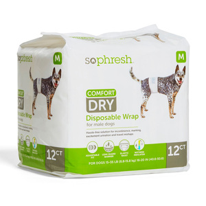Sophresh Dry Comfort Pañal Desechable para Perro Macho, Mediano